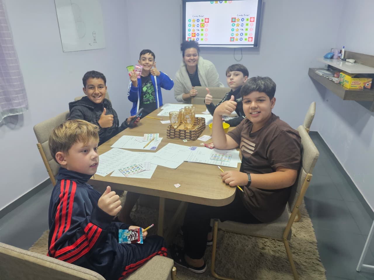 Alunos Candy English em aula